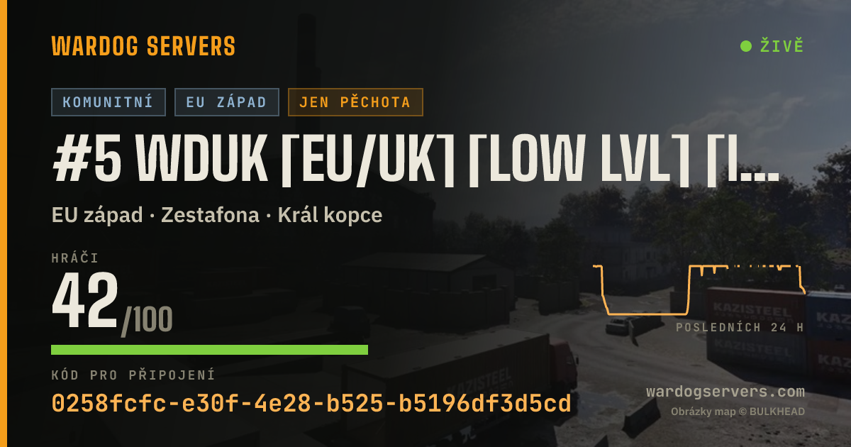 Živý stavový banner serveru #5 WDUK [EU/UK] [Low Lvl] [INF] WARDOGS UK Discord.gg/wardogsuk