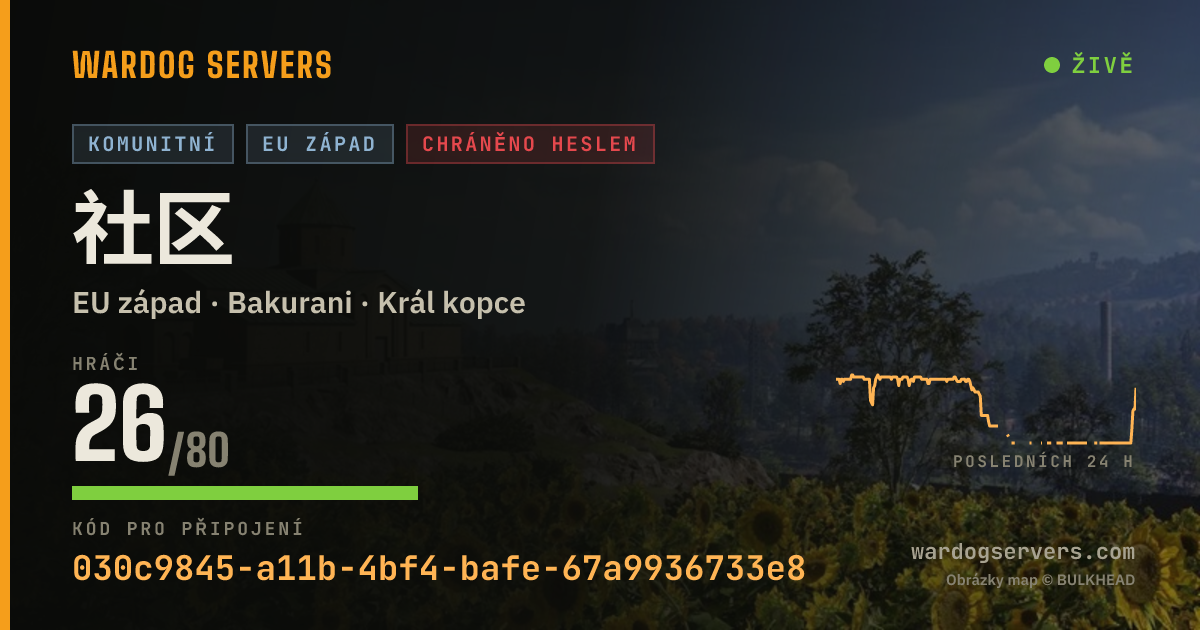 Živý stavový banner serveru 社区