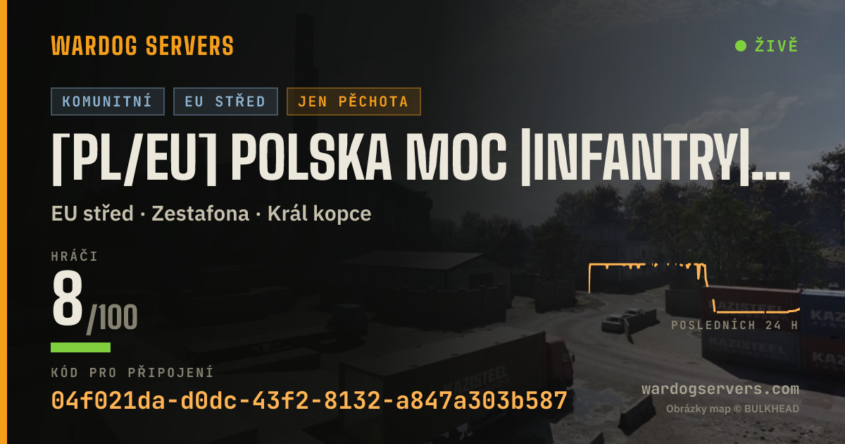 Živý stavový banner serveru [PL/EU] POLSKA MOC |INFANTRY| 50 vs 50 |discord.gg/polskamoc #2