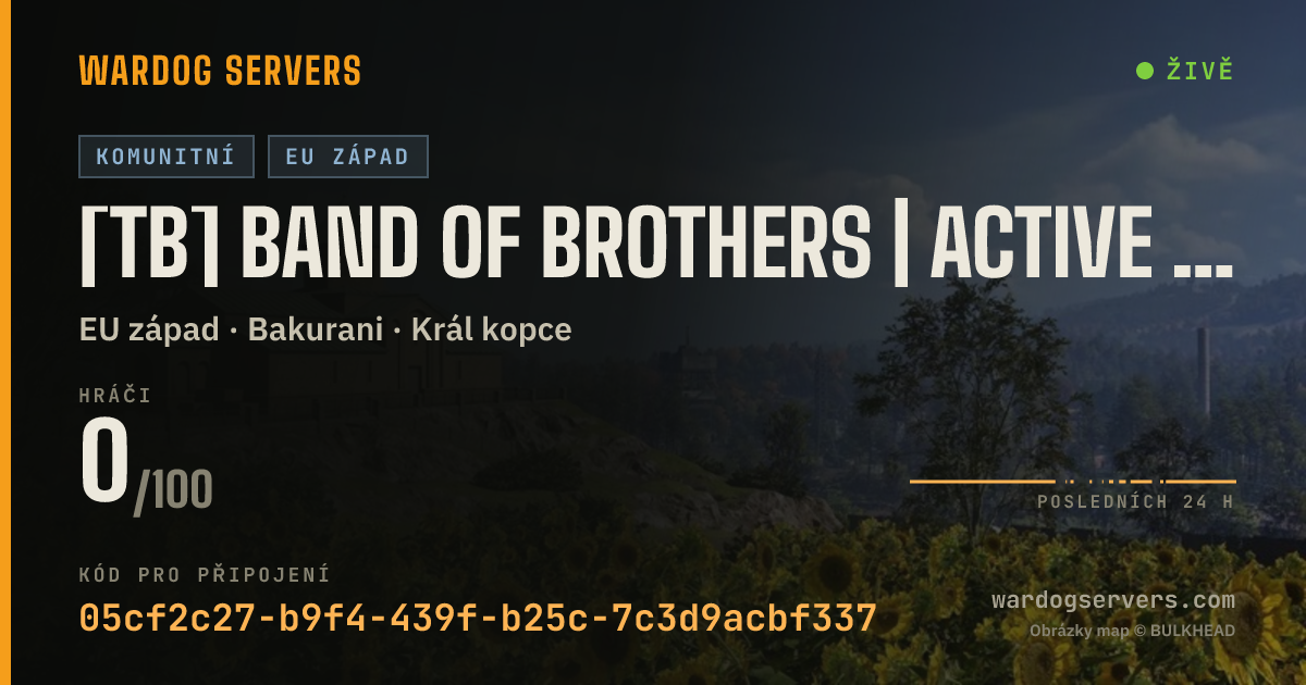 Živý stavový banner serveru [TB] Band Of Brothers | Active Admins