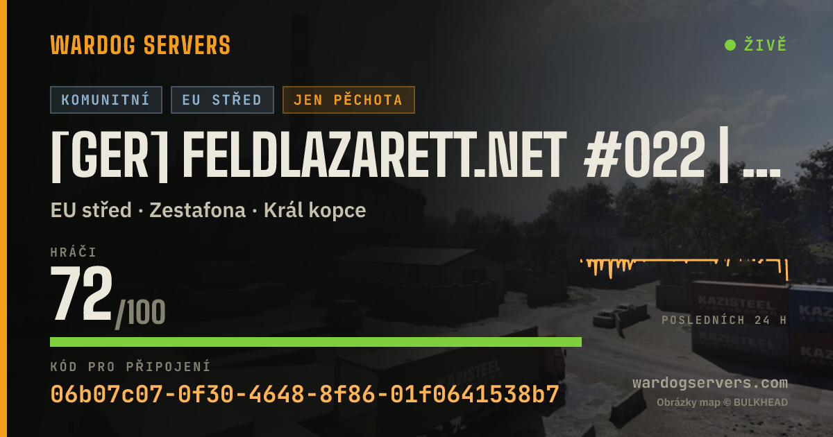 Živý stavový banner serveru [GER] Feldlazarett.net #022 | 50v50 | Infantry Only | 65-13