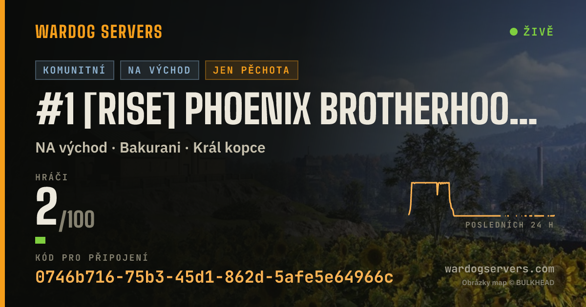 Živý stavový banner serveru #1 [RISE] Phoenix Brotherhood| discord.gg/phoenixbrotherhood
