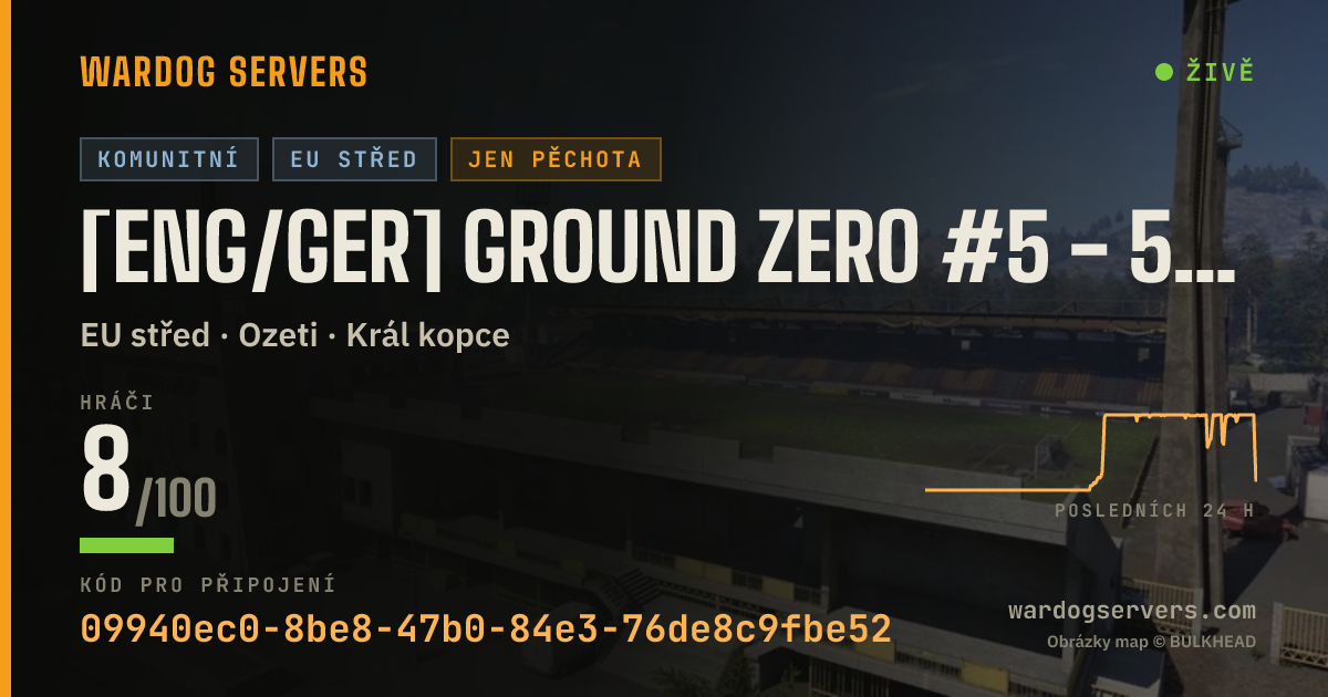 Živý stavový banner serveru [ENG/GER] Ground Zero #5 - 50v50 - Discord.gg/GZNUKE