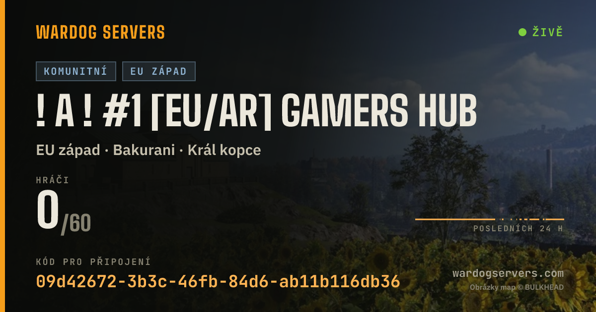 Živý stavový banner serveru ! A ! #1 [EU/AR] Gamers Hub