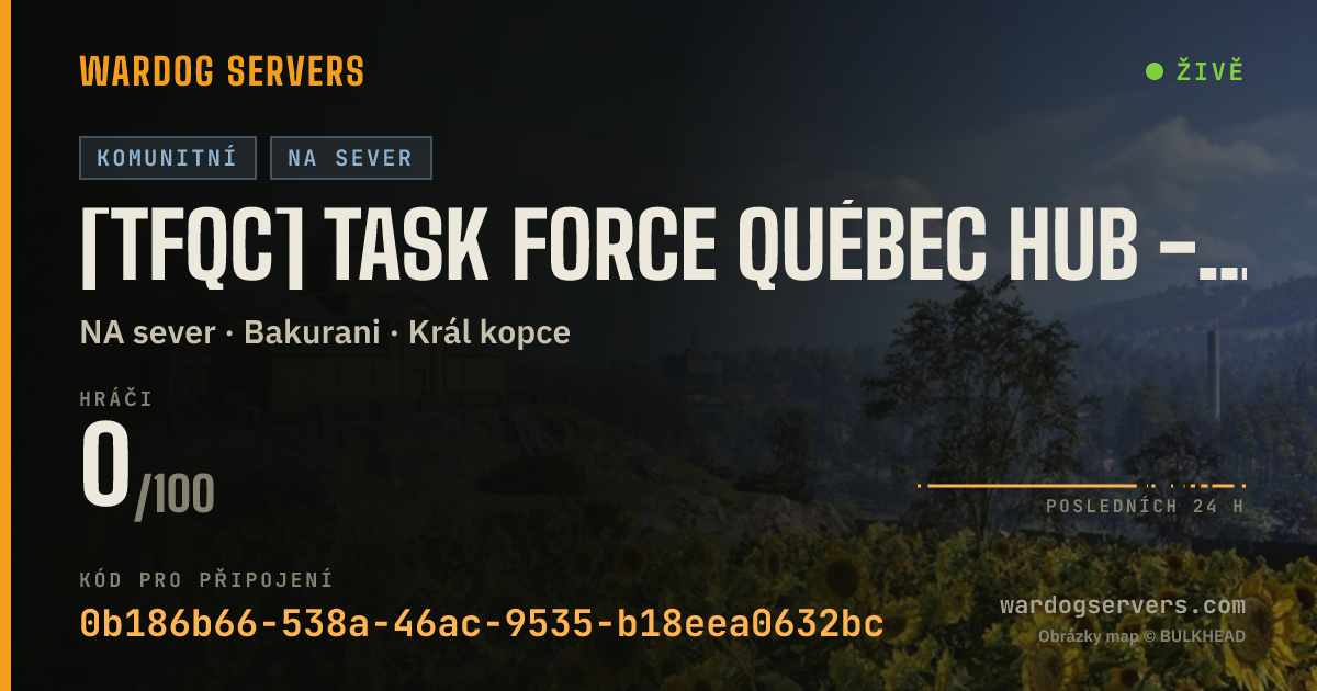 Živý stavový banner serveru [TFQC] Task Force Québec Hub - Discord.gg/RTQC - Discord.gg/WQC