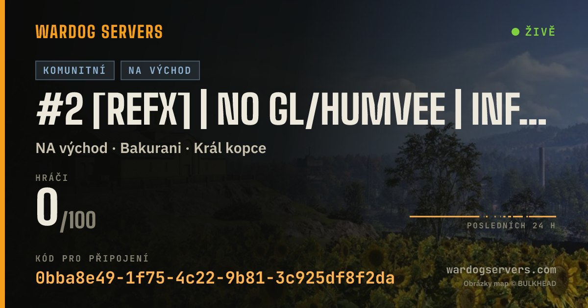 Živý stavový banner serveru #2 [ReFx] | NO GL/HUMVEE | INFANTRY ONLY | .gg/refx