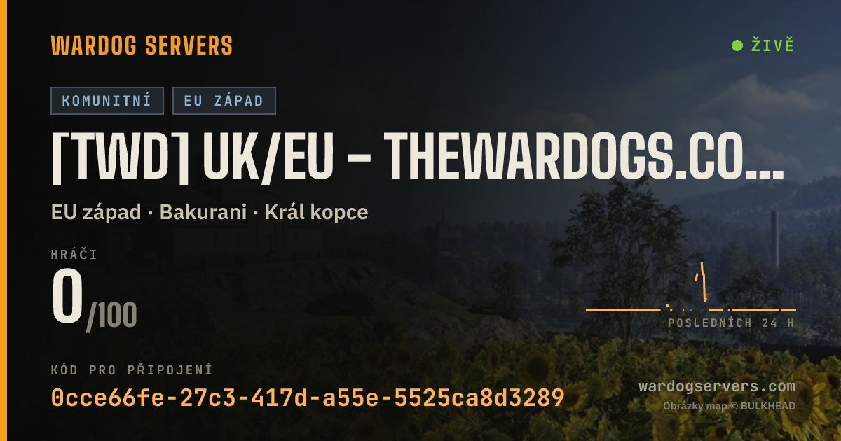Živý stavový banner serveru [TWD] UK/EU - TheWardogs.co.uk - Active Admins