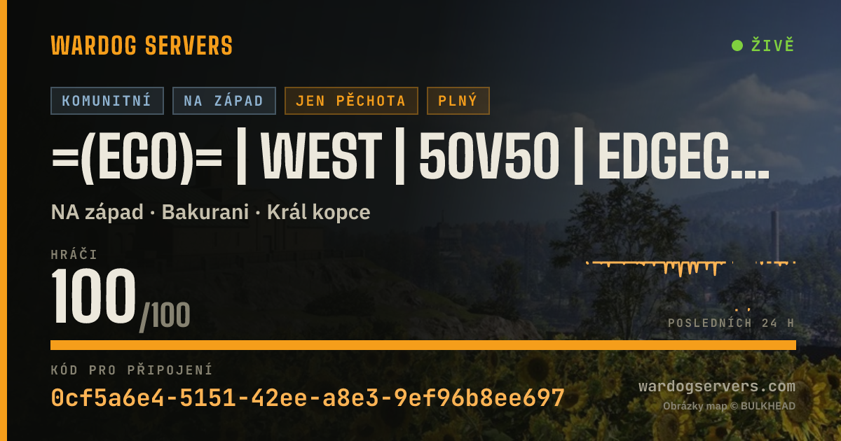Živý stavový banner serveru =(eGO)= | WEST | 50v50 | EdgeGamers.com