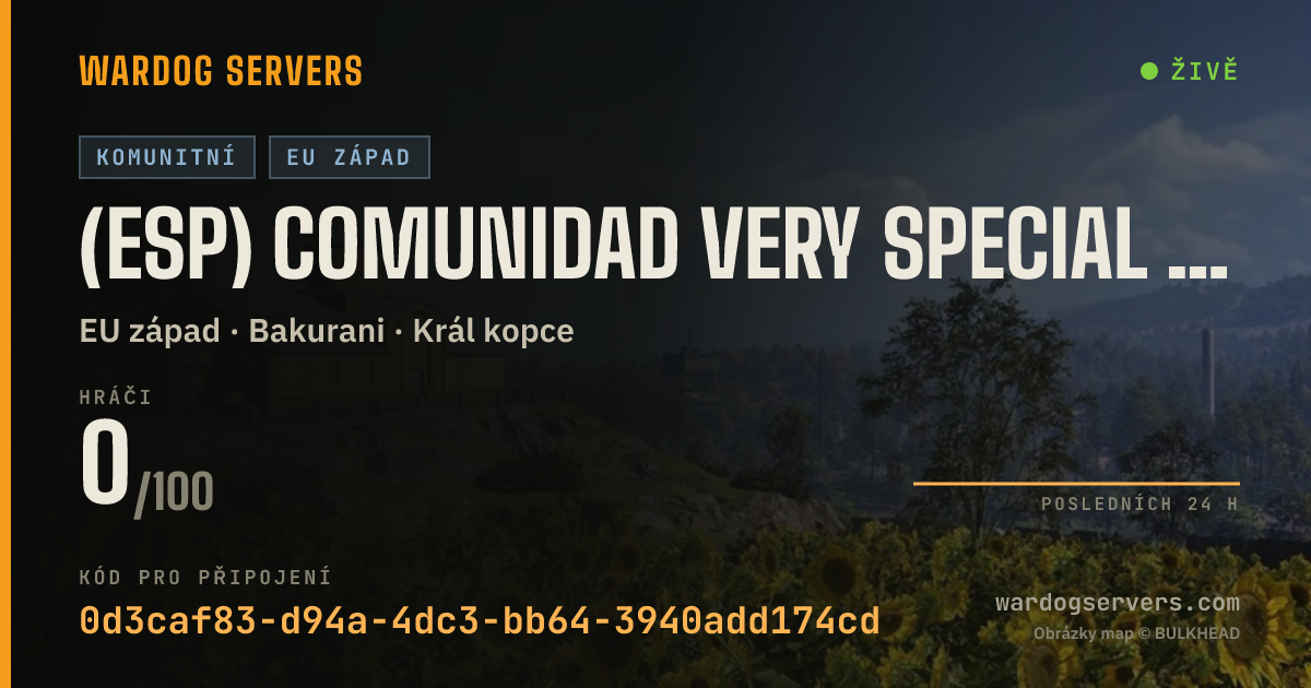 Živý stavový banner serveru (ESP) Comunidad VERY SPECIAL FORCES | VSF | discord.gg/kxtY7
