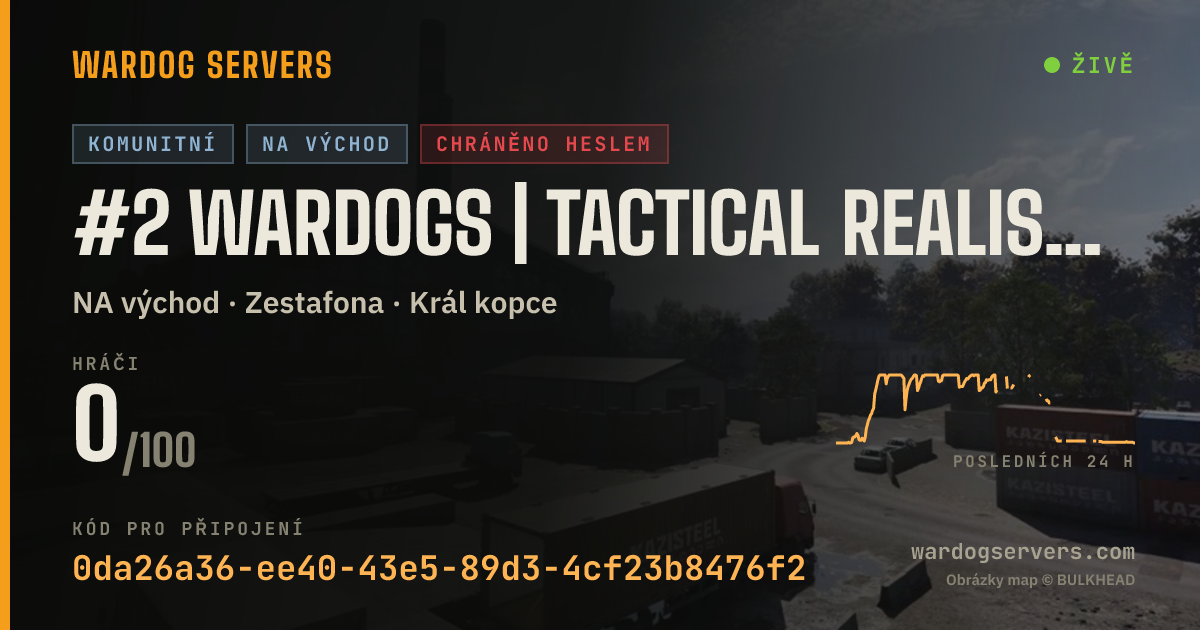 Živý stavový banner serveru #2 Wardogs | Competitive | Discord Required