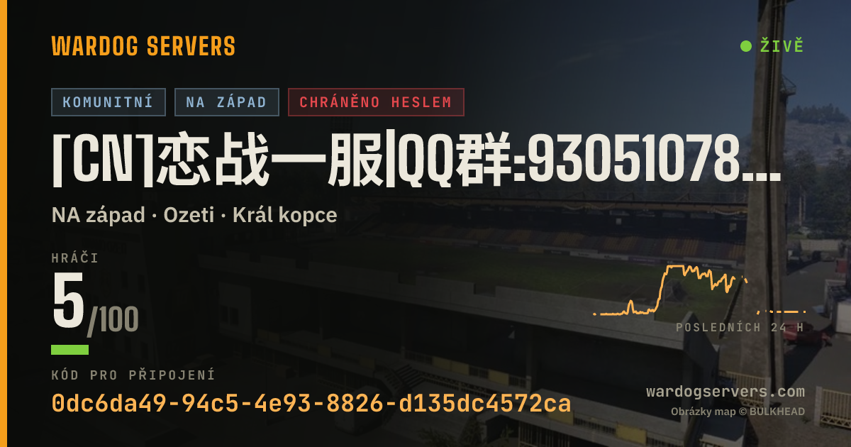 Živý stavový banner serveru [CN]恋战一服|QQ群:930510789|红蓝团建|全程黄圈|萌新散人