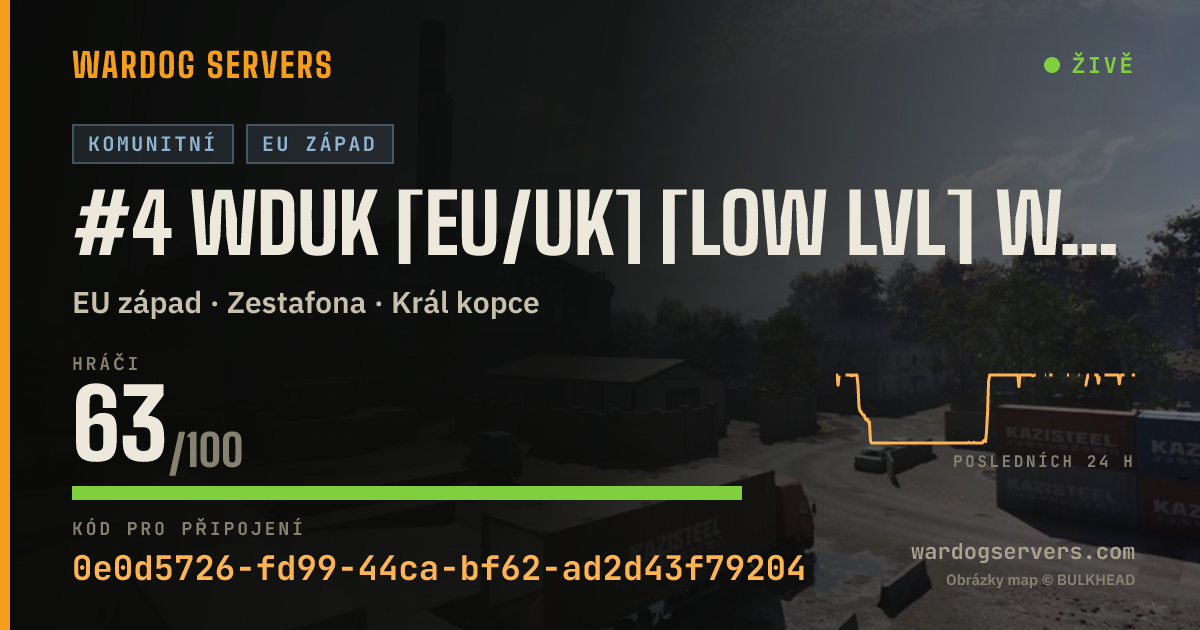 Živý stavový banner serveru #4 WDUK [EU/UK] [Low Lvl] WARDOGS UK Discord.gg/wardogsuk