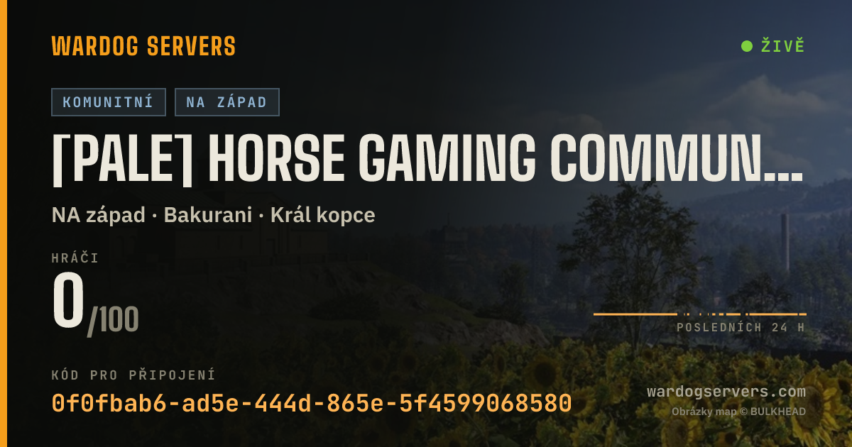 Živý stavový banner serveru [PALE] Horse Gaming Community - Welcome!
