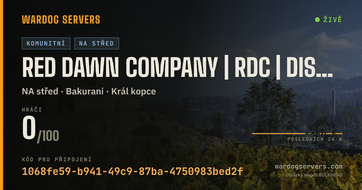 Živý stavový banner serveru RED DAWN COMPANY | RDC | DISCORD.GG/RDC - INFANTRY ONLY
