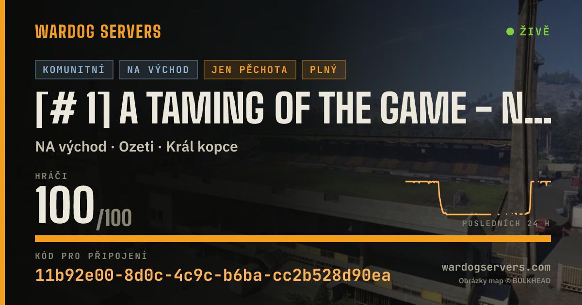 Živý stavový banner serveru [# 1] A TAMING OF THE GAME - NO GL HELI - INF ONLY