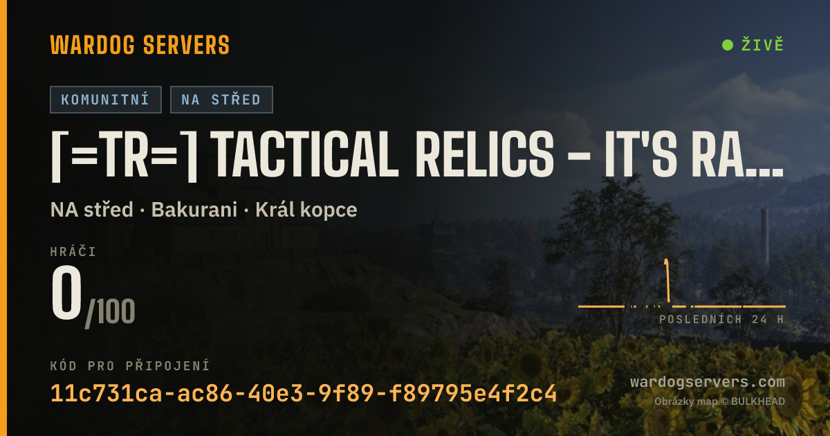 Živý stavový banner serveru [=TR=] Tactical Relics - It's Raining....