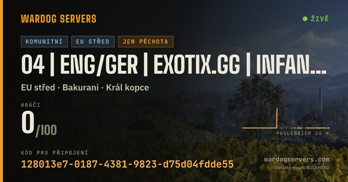 Živý stavový banner serveru 04 | ENG/GER | EXOTIX.GG | INFANTRY | 00-00-00