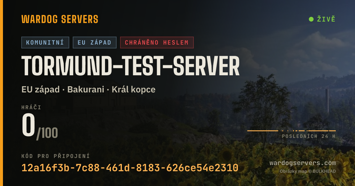 Živý stavový banner serveru Tormund-Test-Server