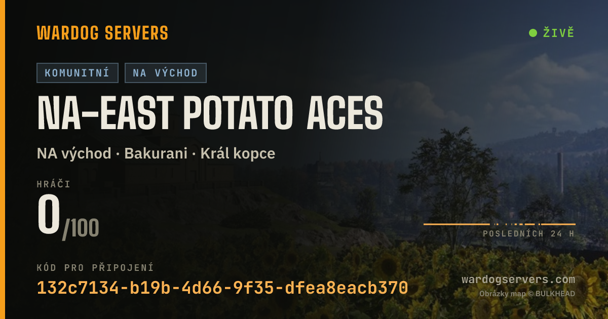 Živý stavový banner serveru NA-East Potato Aces