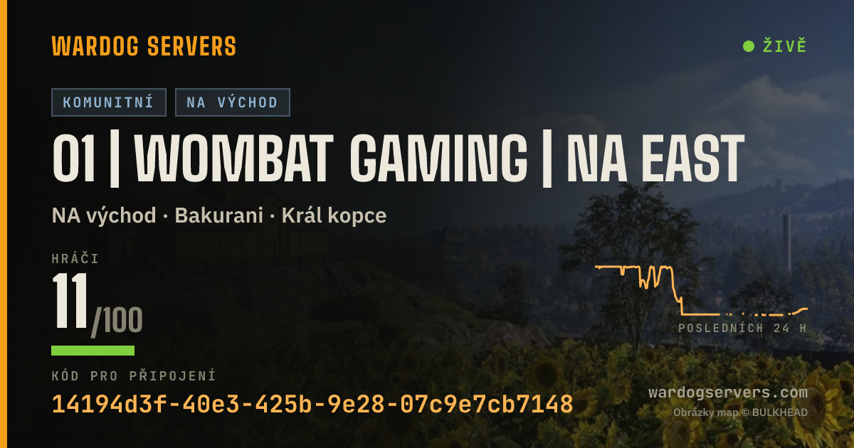 Živý stavový banner serveru 01 | Wombat Gaming | NA East