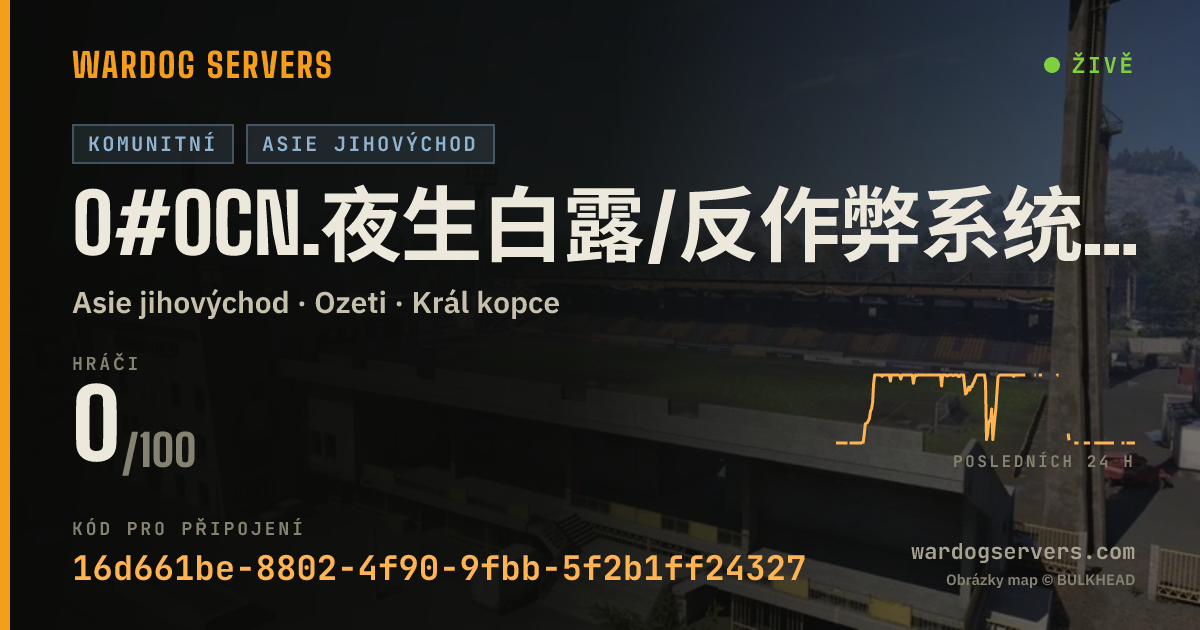 Živý stavový banner serveru 0#0CN.夜生白露/反作弊系统/步战大师禁狙机枪迫近防地雷，禁武装载具，禁止压家行为/免排队Q群208489665