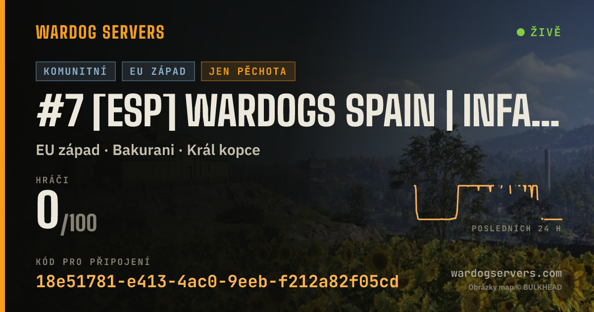 Živý stavový banner serveru #7 [ESP] WARDOGS SPAIN | INFANTRY ONLY | wardogsspain.com