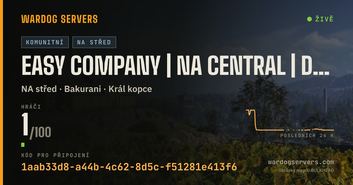 Živý stavový banner serveru EASY Company | NA CENTRAL | discord.gg/easycompany