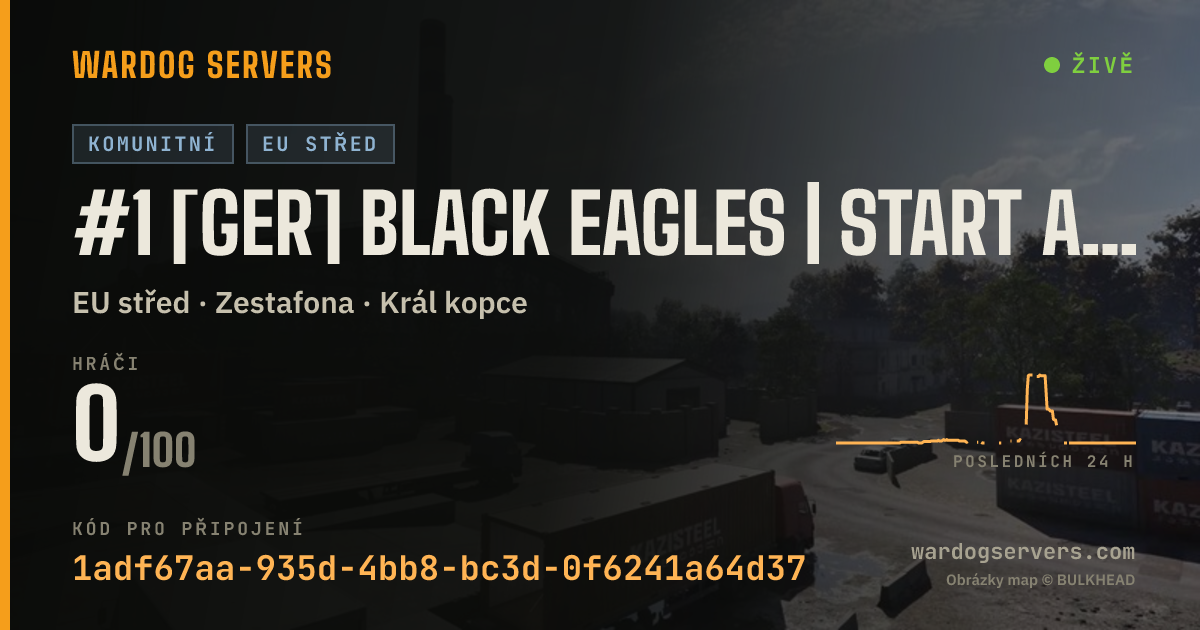 Živý stavový banner serveru #1 [GER] Black Eagles | Start ab 20p | alle Maps | Vanilla |