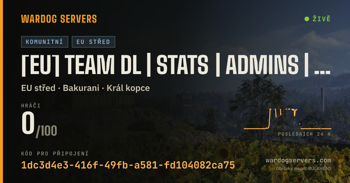 Živý stavový banner serveru [EU] TEAM DL | STATS | ADMINS | SERVEURS.TEAMDL.FR