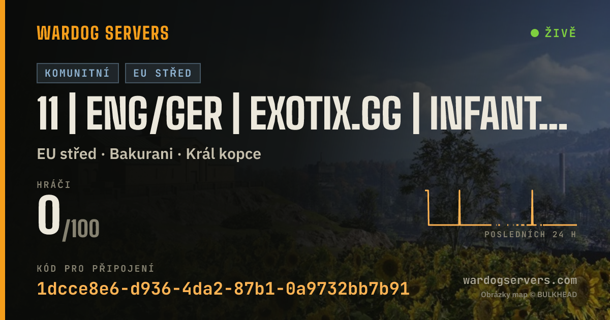 Živý stavový banner serveru 11 | ENG/GER | EXOTIX.GG | INFANTRY | 00-00-00