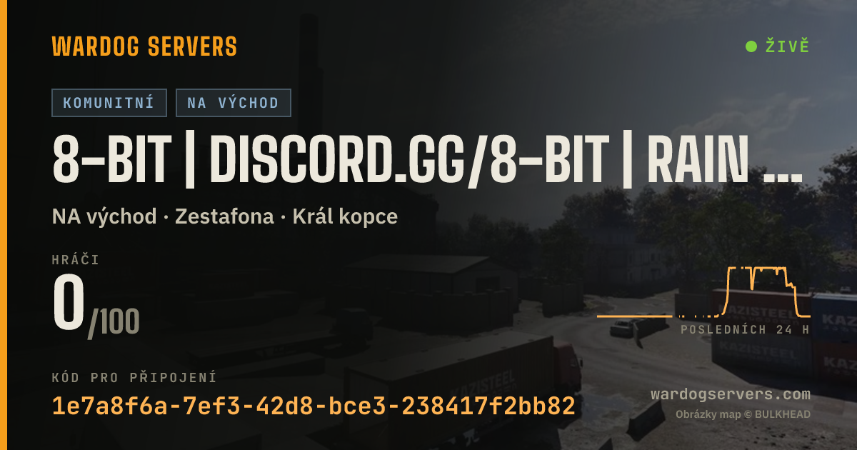 Živý stavový banner serveru 8-BIT | discord.gg/8-bit | Rain in Rotation