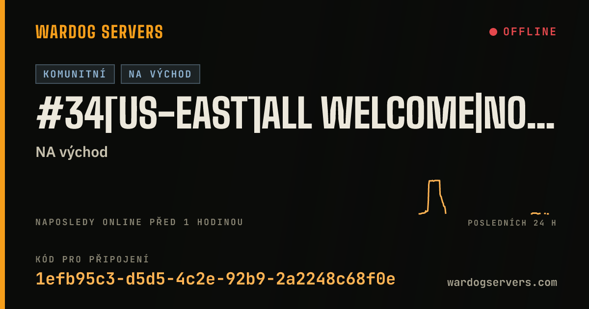 Živý stavový banner serveru #34[US-EAST]All Welcome|No GL Minibird|Infantry(mostly)Only