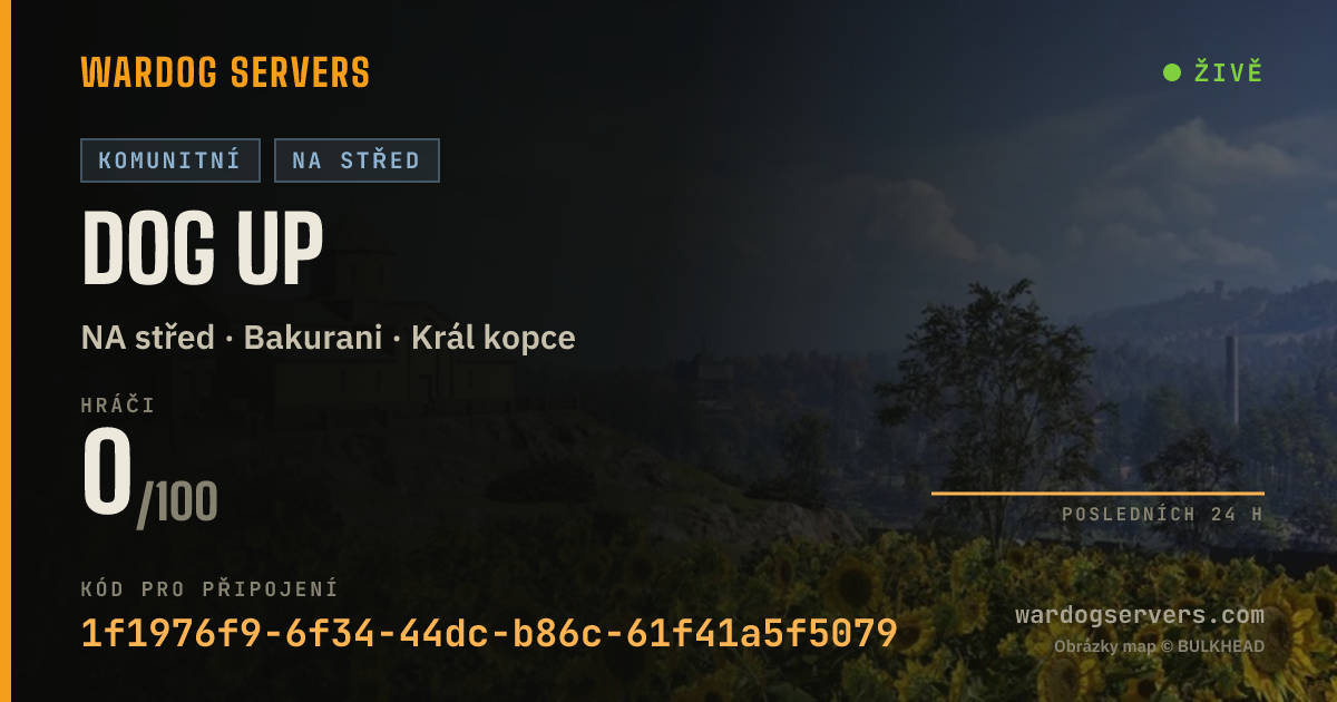 Živý stavový banner serveru DOG UP