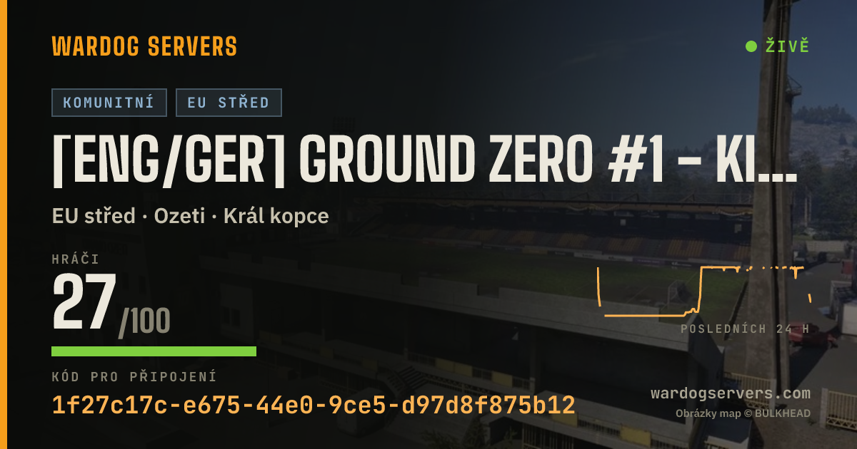 Živý stavový banner serveru [ENG/GER] Ground Zero #1 - Kill Box Alpha - Discord.gg/GZNUKE