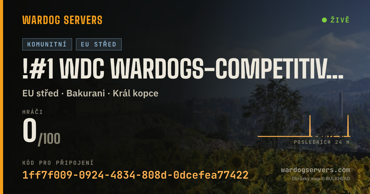 Živý stavový banner serveru !#1 WDC Wardogs-competitive [ger/eng] fast-cash/xp-active-admin