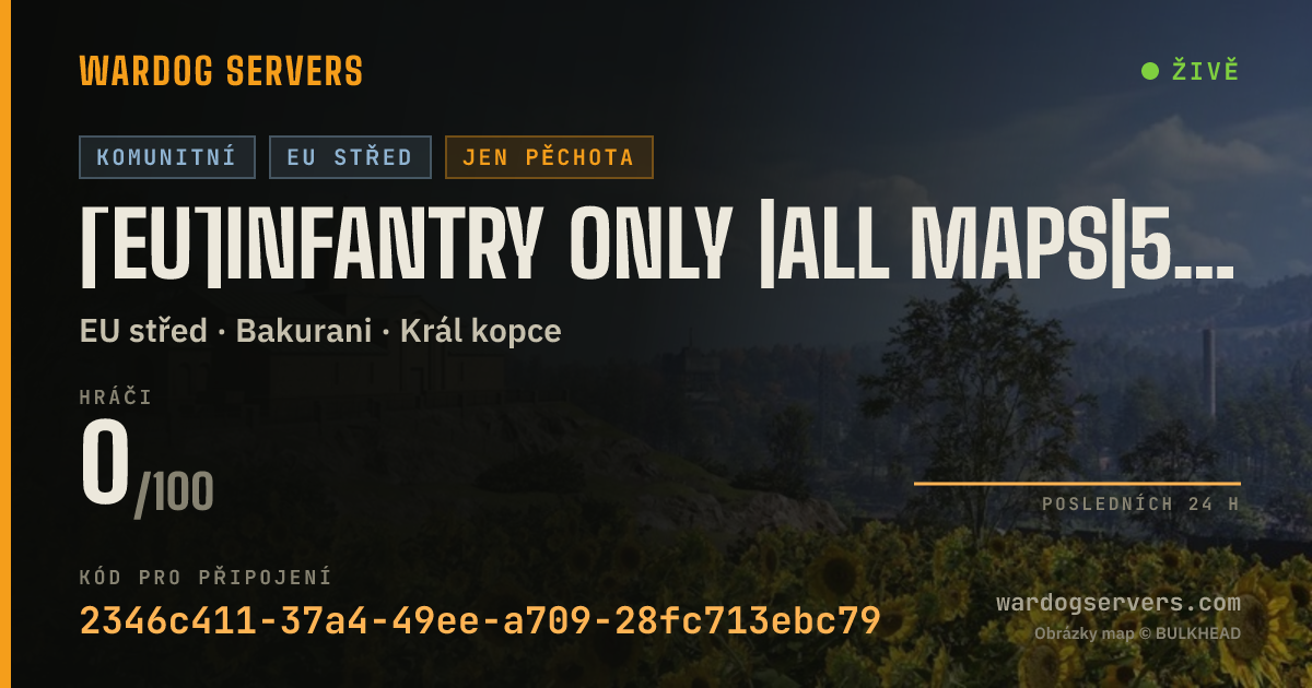 Živý stavový banner serveru [EU]Infantry Only |All Maps|50v50