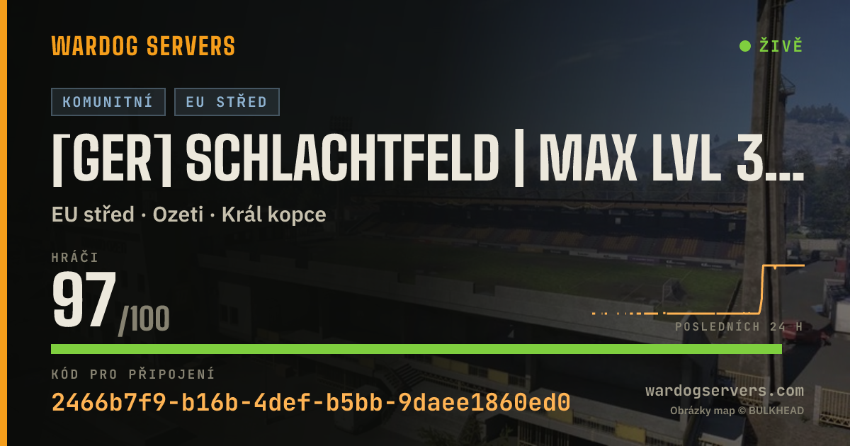 Živý stavový banner serveru [GER] SCHLACHTFELD | MAX LVL 30 | MAP ROTATION