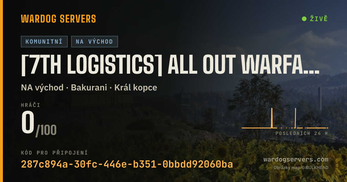 Živý stavový banner serveru [7th Logistics] All Out Warfare New Players Welcome