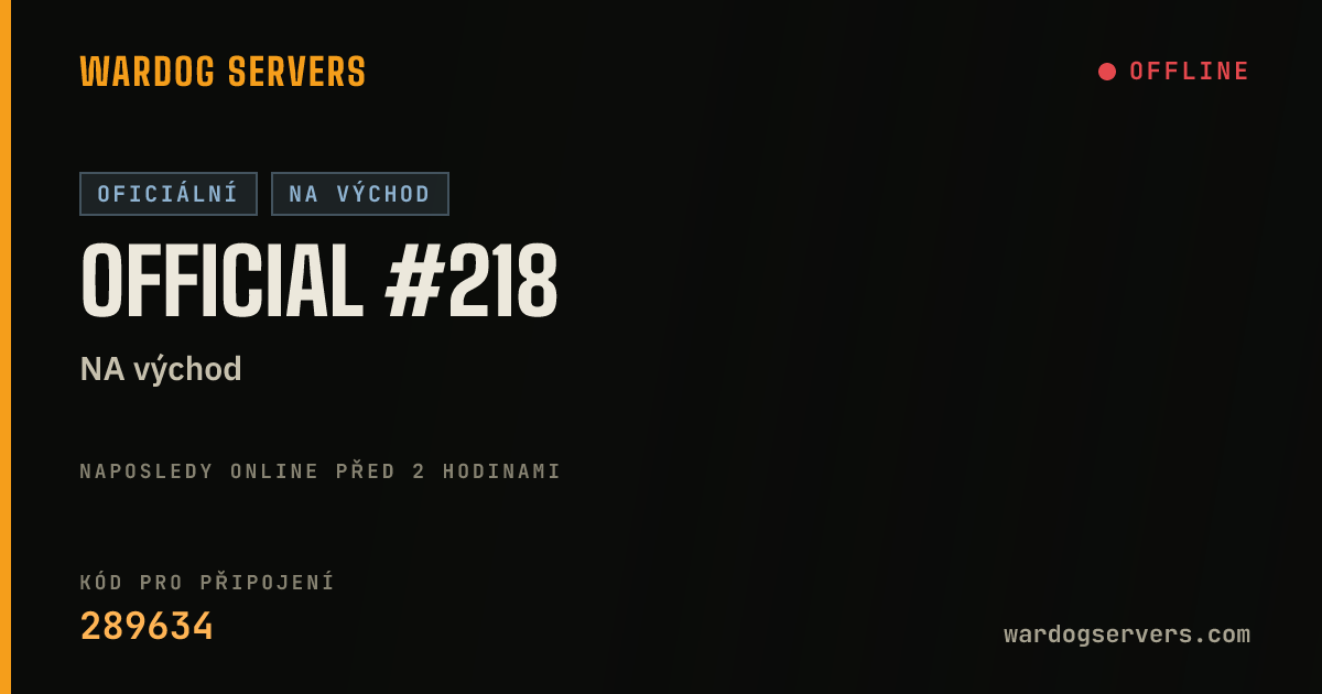 Živý stavový banner serveru Official #218