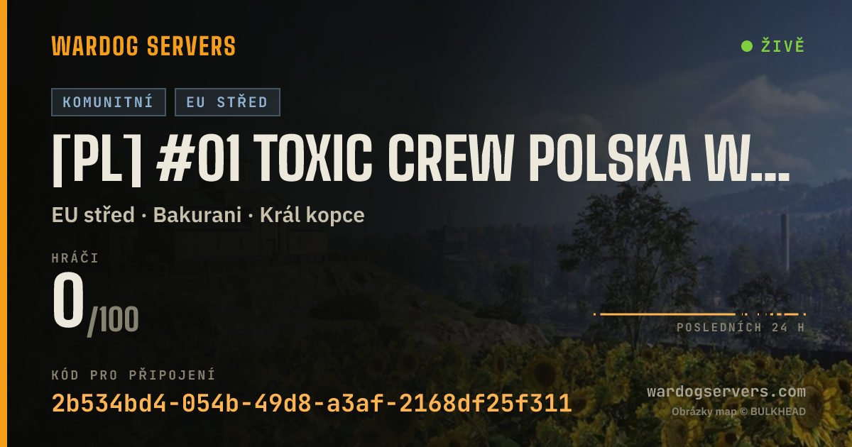 Živý stavový banner serveru [PL] #01 TOXIC CREW Polska Wardogs polskawardogstc.pl | VIP za s