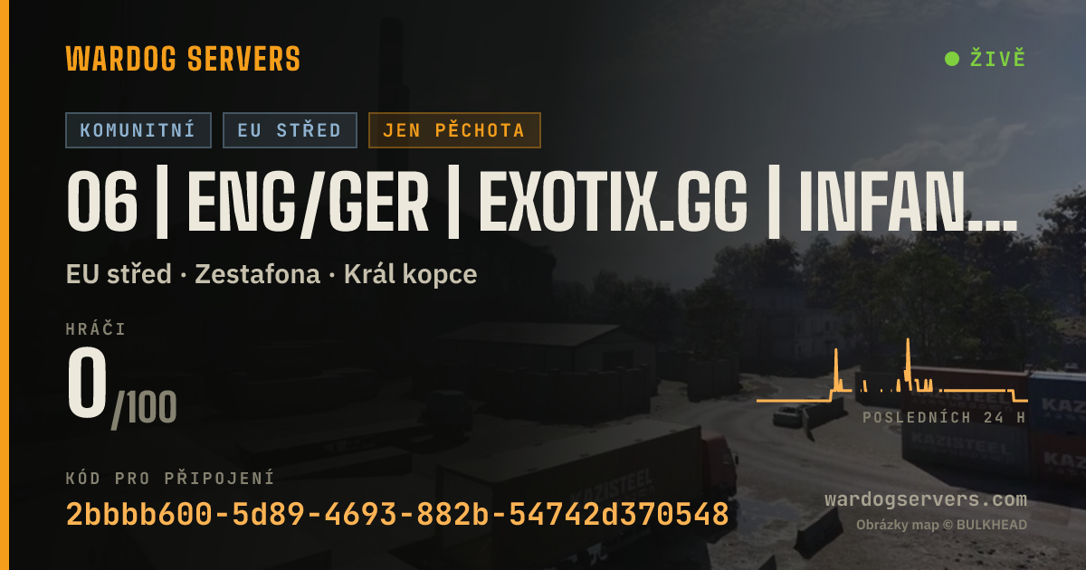 Živý stavový banner serveru 06 | ENG/GER | EXOTIX.GG | INFANTRY FAST | 00-00-00