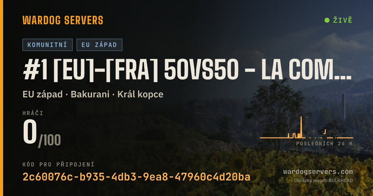 Živý stavový banner serveru #1 [EU]-[FRA] 50vs50 - La Compagnie Creole - Meteo / Infanterie
