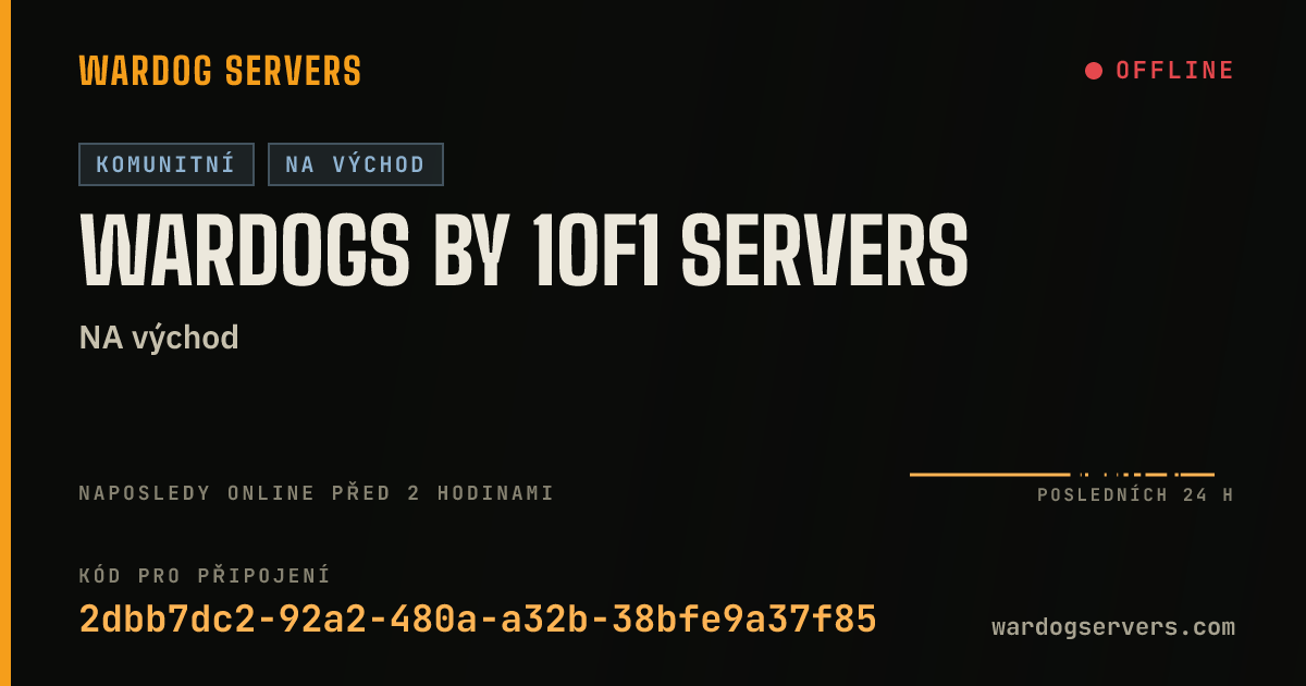 Živý stavový banner serveru WARDOGS by 1of1 Servers