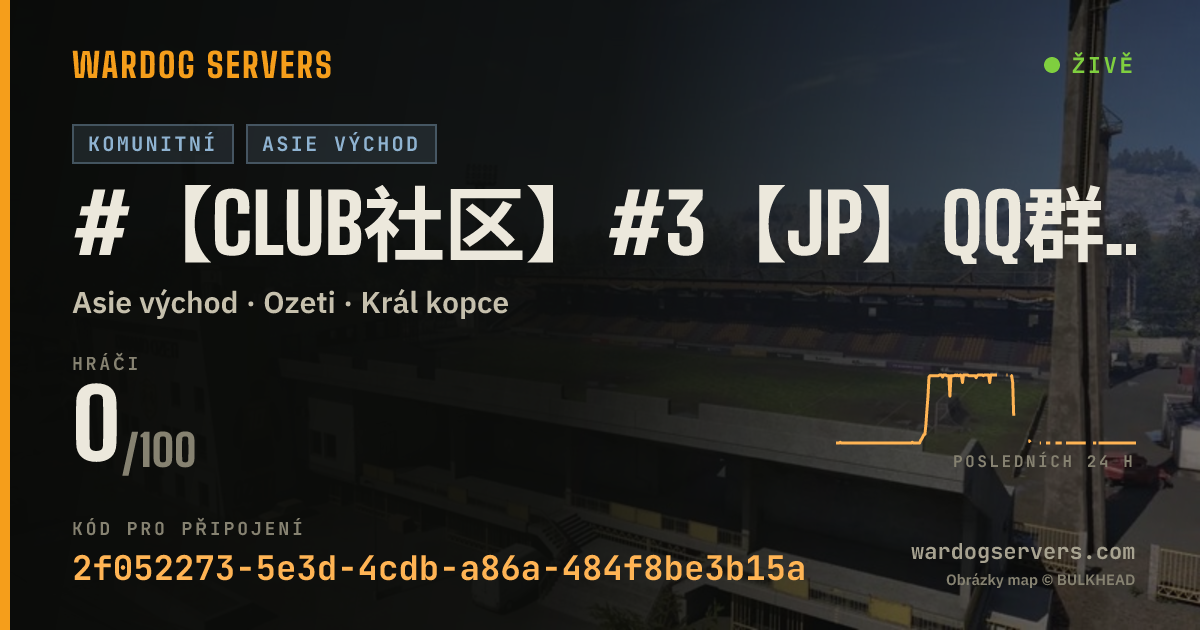 Živý stavový banner serveru #【Club社区】#3【JP】QQ群1102650986|标准+禁榴弹发射器|Oopz:008116