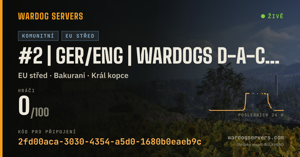 Živý stavový banner serveru #2 | GER/ENG | WARDOGS D-A-CH | Standard | by HuhCarez
