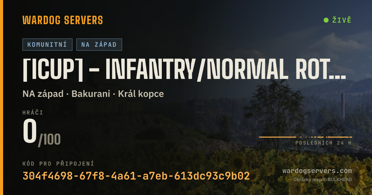 Živý stavový banner serveru [ICUP] - Infantry/Normal Rotation - https://discord.gg/icup