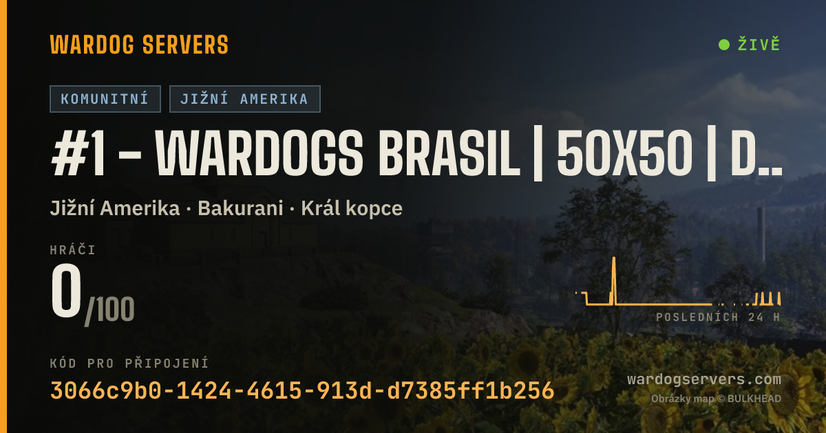 Živý stavový banner serveru #1 - WARDOGS BRASIL | 50x50 | discord.gg/wardogsbrasil