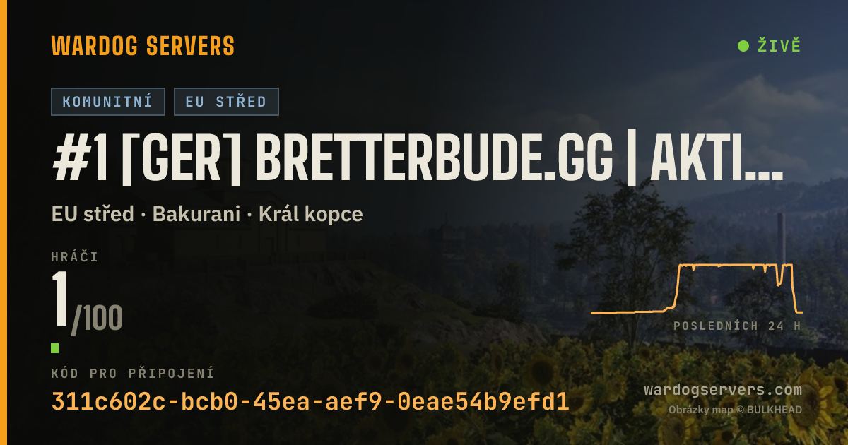 Živý stavový banner serveru #1 [GER] Bretterbude.gg | Aktive Admins