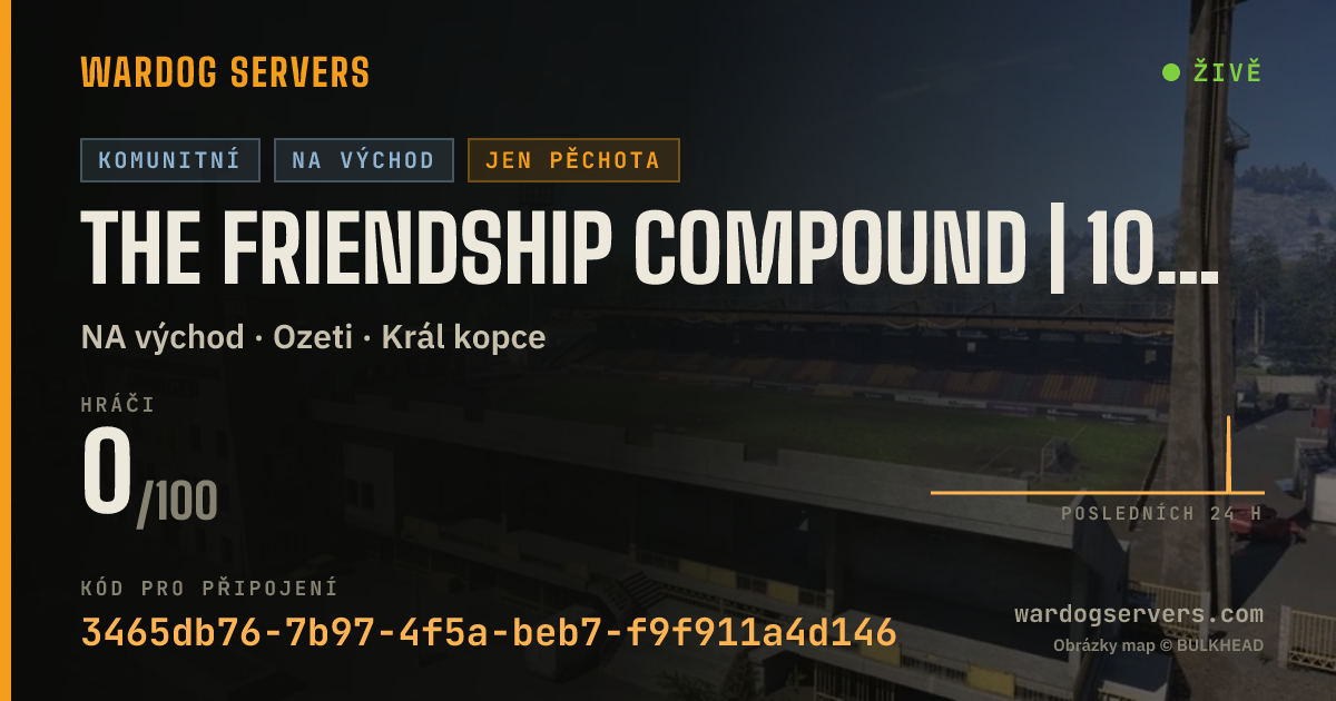Živý stavový banner serveru The Friendship Compound | 100 Ping Max | Infantry Only