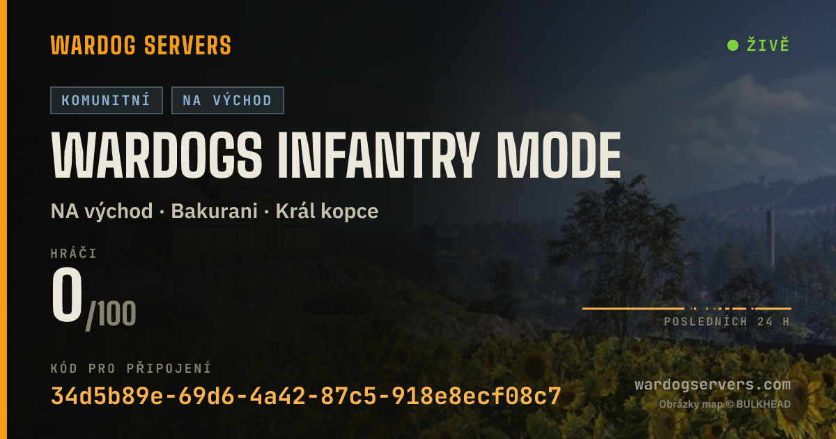 Živý stavový banner serveru Wardogs Infantry Mode
